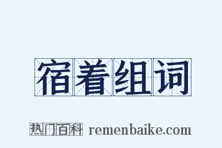 宿着组词是什么意思的图片